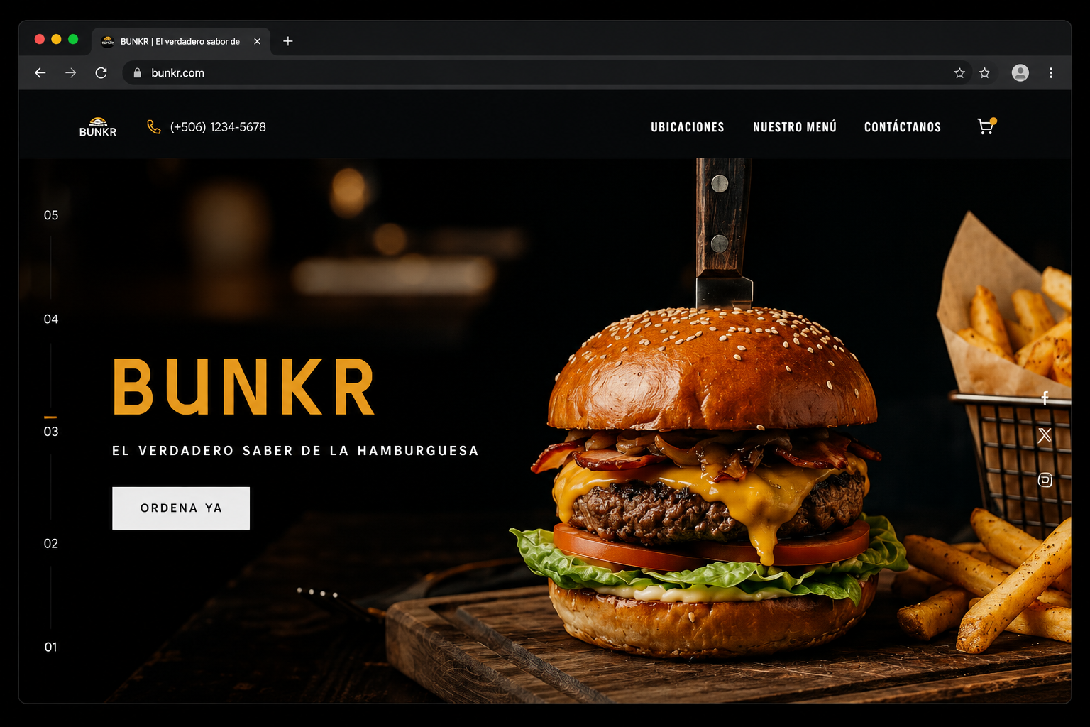 Project Preview Bunkr Burger Restaurant